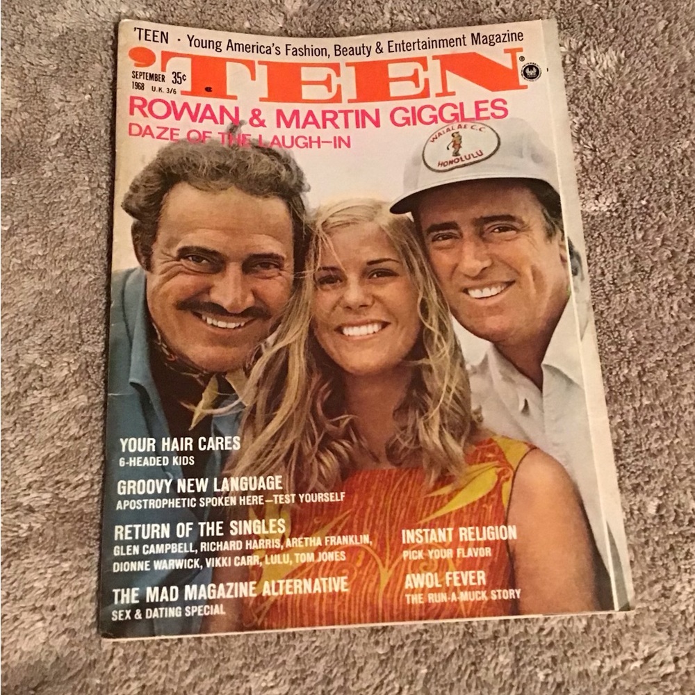 September, 1968 Teen Magazine